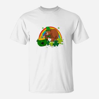 Bear Leprechaun Irish Gold Shamrock T-Shirt - Thegiftio UK