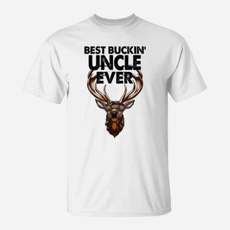 Best Buckin Uncle Ever Tshirt Funny Men Hunting Deer Buck T-Shirt | Crazezy AU