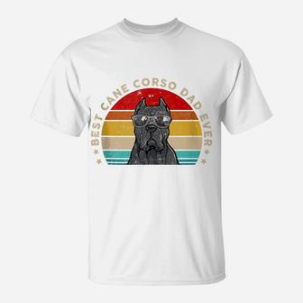 Best Cane Corso Dad Ever Father Day Retro Vintage T-Shirt | Crazezy UK