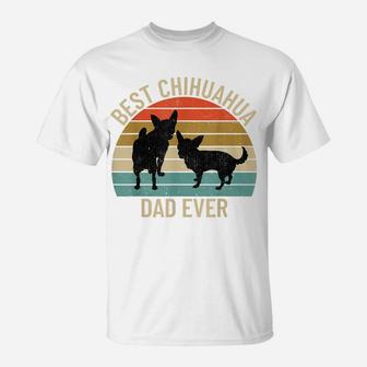 Best Chihuahua Dad Ever Retro Vintage Dog Lover T-Shirt | Crazezy