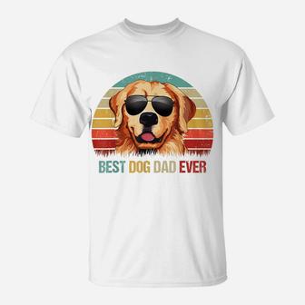 Best Dog Dad Ever Golden Retriever Tshirt Fathers Day T-Shirt | Crazezy CA