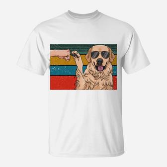 Best Golden Retriever Dad Ever Dog Dad Fist Bump Sweatshirt T-Shirt | Crazezy UK
