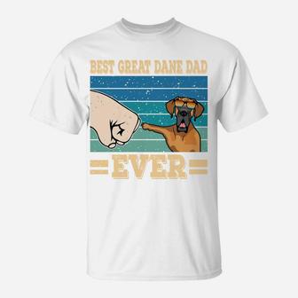 Best Great Dane Dad Funny Dog Sunglasses Vintage Great Dane Sweatshirt T-Shirt | Crazezy