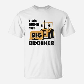 Big Brother Gift For Tractor T-Shirt | Crazezy