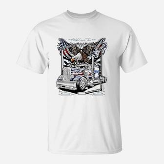 Big Rig Wild And Free Truck Driver Semi T-Shirt | Crazezy