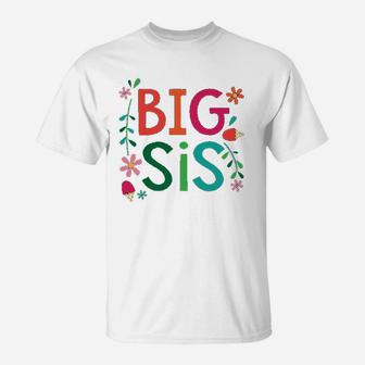 Big Sis Girls Cute Sister Announcement Gift T-Shirt | Crazezy AU