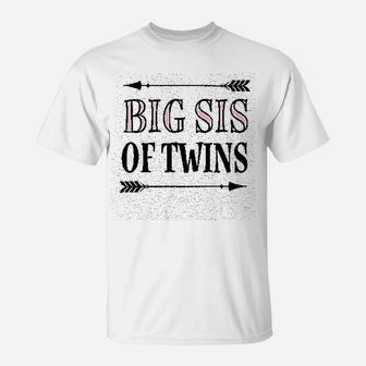 Big Sis Of Twins Sister T-Shirt | Crazezy CA