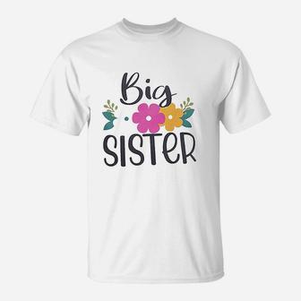 Big Sister Little Sister Matching Outfits Bodysuit Gifts Girls T-Shirt | Crazezy UK