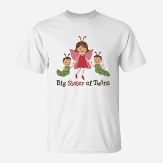 Big Sister Of Twins T-Shirt | Crazezy