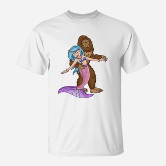 Bigfoot And Mermaid Ballroom Dancing Shirts Mermaid Shirts T-Shirt - Thegiftio UK
