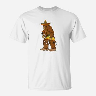 Bigfoot Sombrero Carry Staffordshire Bull Terrier Taco Cinco T-Shirt - Thegiftio UK