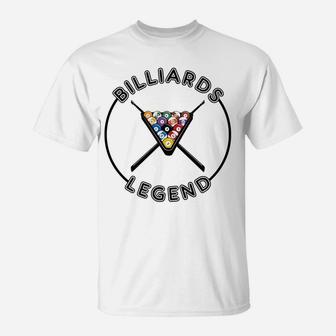 Billiards Legend Pool Game Hobby Fun Long Sleeve Shirt T-Shirt | Crazezy DE