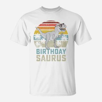 Birthday Saurus Rex Dino Birthdayssaurus Matching Family T-Shirt | Crazezy UK