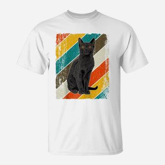 Black Cat Yellow Eyes Vintage Black Cat Lover Retro Cats Raglan Baseball Tee T-Shirt | Crazezy AU