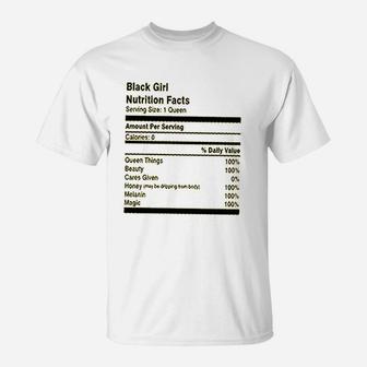 Black Girl Nutrition Facts T-Shirt | Crazezy
