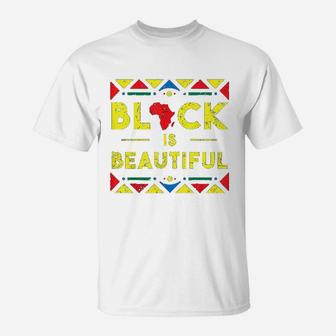 Black History Black Is Beautiful African Colors T-Shirt | Crazezy CA