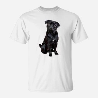 Black Pug Dog For Dog Mom Dad Funny Cute Black Pug T-Shirt | Crazezy CA