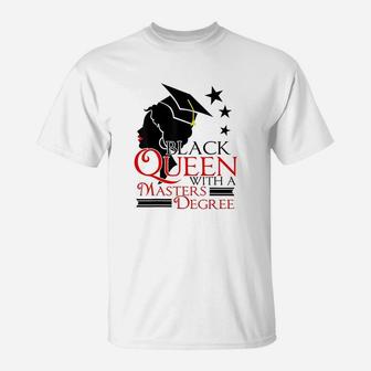 Black Queen Masters Degree Graduation Social Work T-Shirt | Crazezy