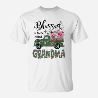 Blessed Grandma Truck Flower Mother's Day T-Shirt | Crazezy UK