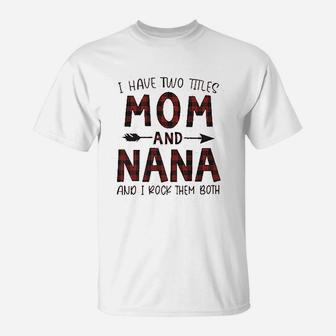 Blessed Mama And Nana Gift T-Shirt | Crazezy