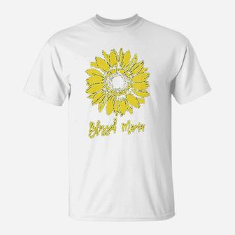 Blessed Mama Sunflower T-Shirt | Crazezy