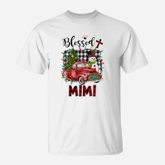 Blessed Mimi Christmas Snowman - Grandma Gift Sweatshirt T-Shirt | Crazezy AU