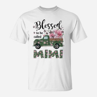 Blessed Mimi Truck Flower Mother's Day T-Shirt | Crazezy