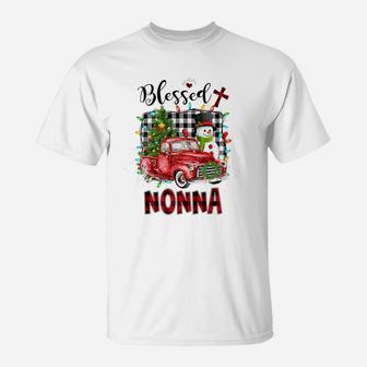 Blessed Nonna Christmas Snowman - Grandma Gift T-Shirt | Crazezy AU