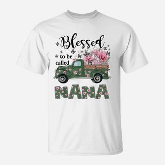 Blessed To Be Called Nana Butterfly And Flower T-Shirt | Crazezy AU