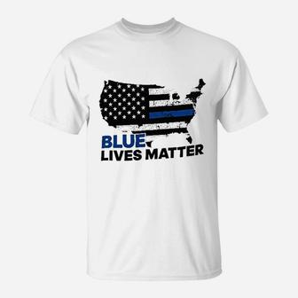 Blue Lives Matter T-Shirt | Crazezy