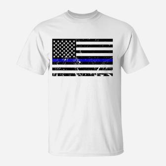 Blue Lives Matter Usa Flag T-Shirt | Crazezy AU