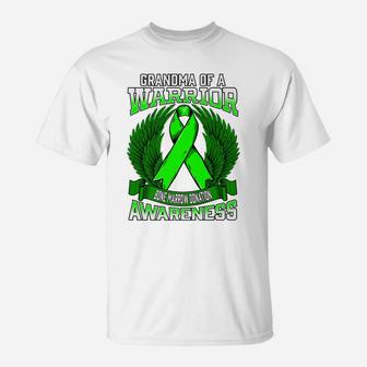 Bone Marrow Donation Awareness Grandmother Support Ribbon T-Shirt | Crazezy