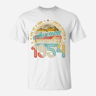 Born In January 1954 67Th Birthday Gift Retro 67 Years Old T-Shirt | Crazezy CA
