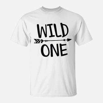 Boy First Birthday 1St Birthday Boy Outfit Wild One T-Shirt | Crazezy UK