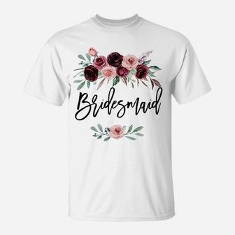 Bridal Shower Wedding Gift For Bridesmaid Maid Of Honor T-Shirt | Crazezy UK