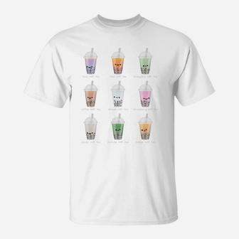 Bubble Milk Tea And Boba Milk Tea Aesthetic Pastel T-Shirt | Crazezy