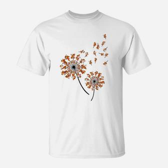 Bulldog Flower Fly Dandelion Funny Dog Lover T-Shirt | Crazezy UK