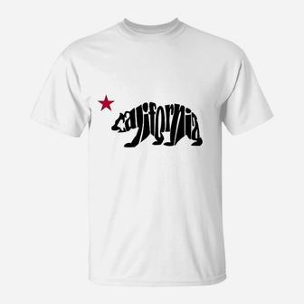 California Letters State Bear Cali Love Surfer Skater Style T-Shirt | Crazezy AU