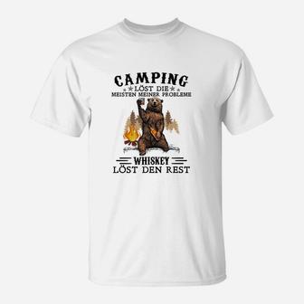 Camping und Whiskey Lustiges T-Shirt für Outdoor-Fans - Seseable