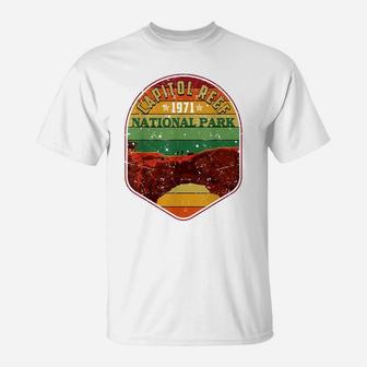 Capitol Reef National Park Camping Lover Vintage T-Shirt | Crazezy
