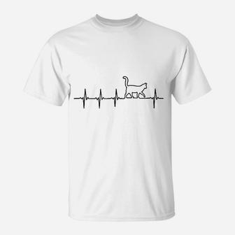 Cat Heartbeat Ekg I Love My Cat T-Shirt | Crazezy