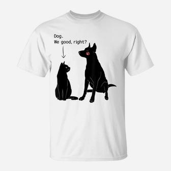 Cat Humor Cat Slaps Dog Funny Dog And Cat Lovers T-Shirt | Crazezy DE