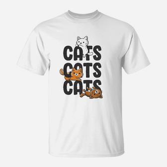 Cats Cats Cats Funny Pet Kitty Lover T-Shirt - Thegiftio UK