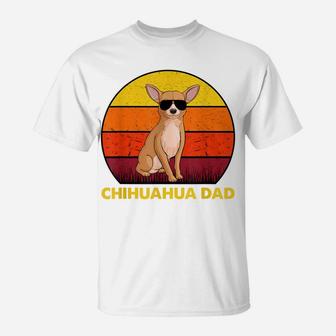 Chihuahua Dog Dad Sunset Vintage Best Chihuahua Dad Ever T-Shirt | Crazezy
