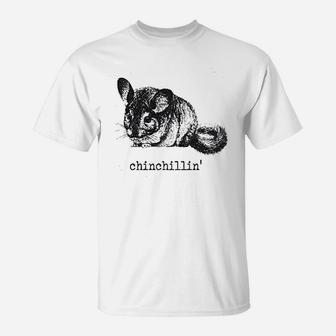 Chinchillin Funny Chinchilla Animal Lover Graphic Vintage Cool T-Shirt | Crazezy