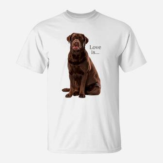 Chocolate Labrador Retriever Shirt Lab Tee Dog Mom Dad Puppy T-Shirt | Crazezy