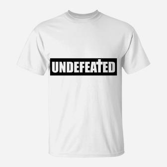 Christian Religious Undefeated Cross T-Shirt | Crazezy