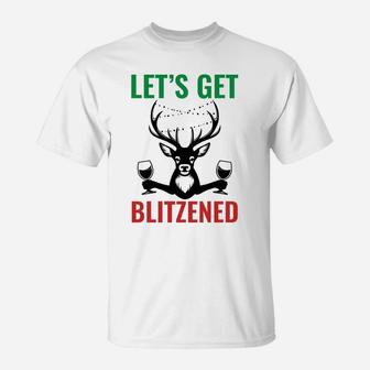 Christmas Blitzened Design Sweatshirt T-Shirt | Crazezy