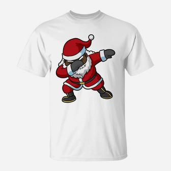 Christmas Dabbing Black African American Santa T-Shirt | Crazezy CA