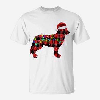 Christmas Lights Bernese Mountain Dog Lover Dog Dad Dog Mom T-Shirt | Crazezy UK